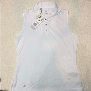 Adidas Women's White Sleeveless Tank Top